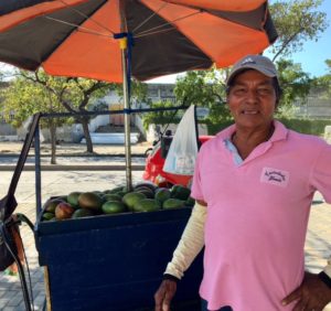 Mango cart outside park around Perfect Body