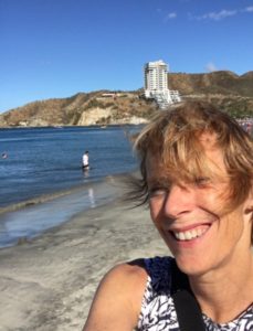 Beth on beach in Santa Marta