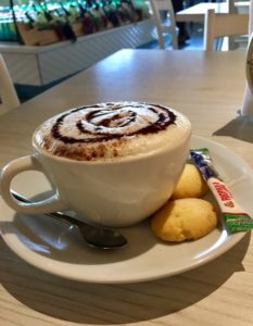 Cappuccino in cafe I found near hospital 