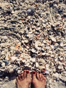 feet and sand