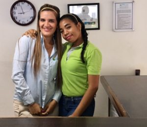 Saying goodbye to  staff at Hotel El Rodadero