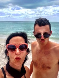 Maria and Alex at the beach in Naples